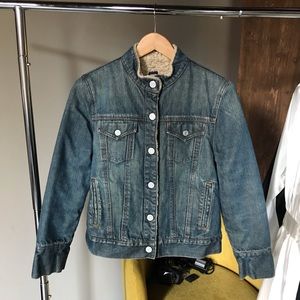 Gap SHERPA Lined Denim Jacket Size Medium